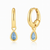 Teardop Hoop - Blue CZ