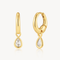 Teardop Hoop - Clear CZ