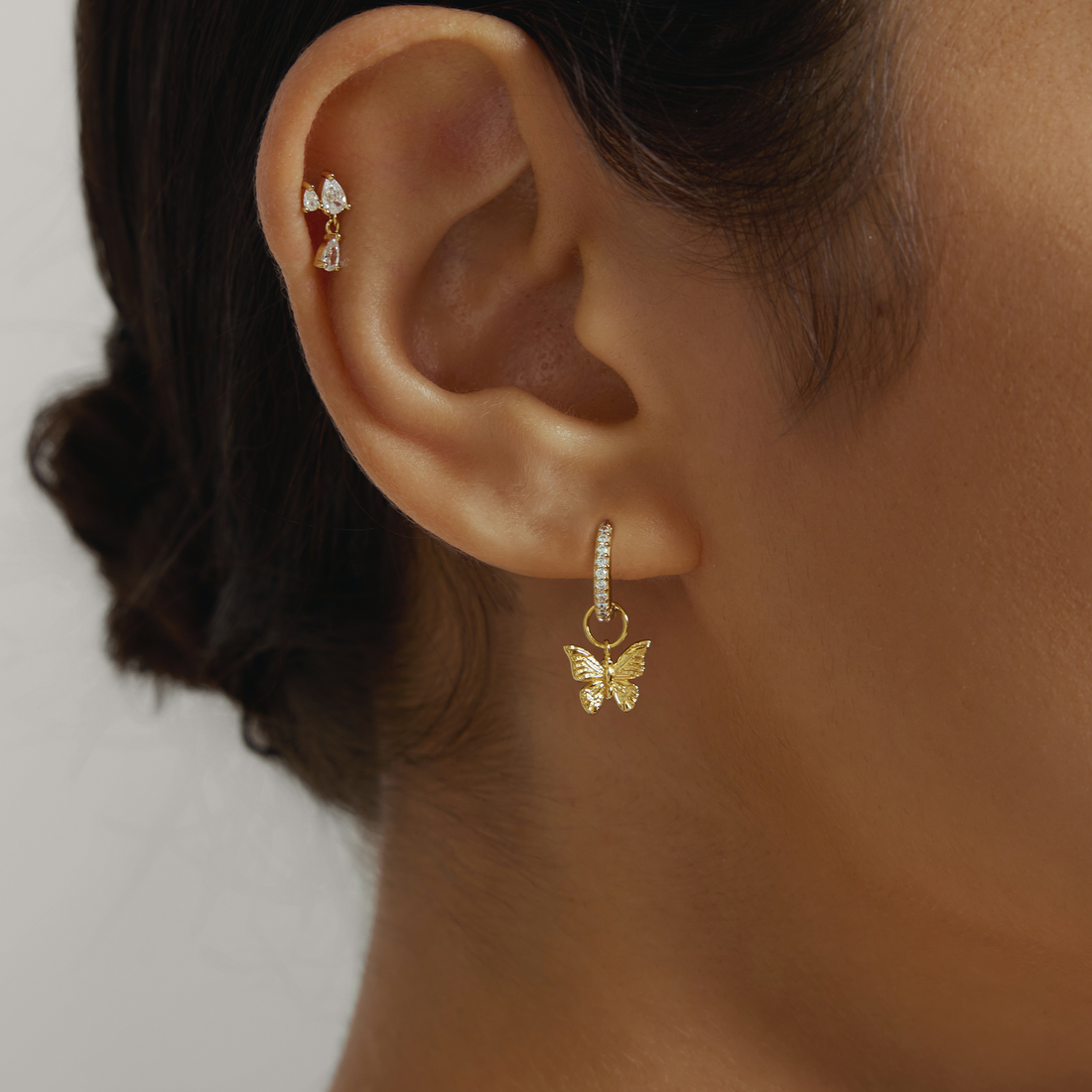 Butterfly Pavé Hoops
