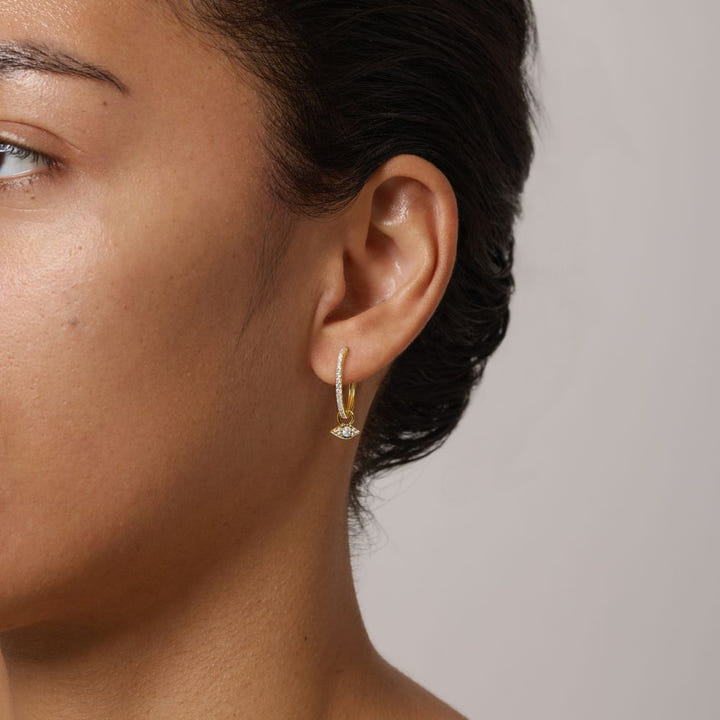 Evil Eye Pavé Hoops - Statement