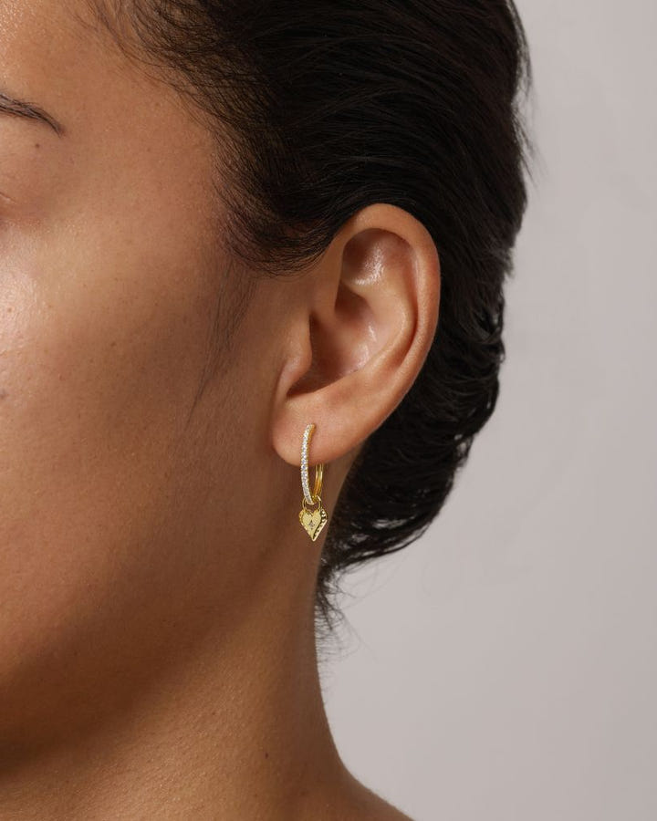 Heart Pavé Hoops - Statement