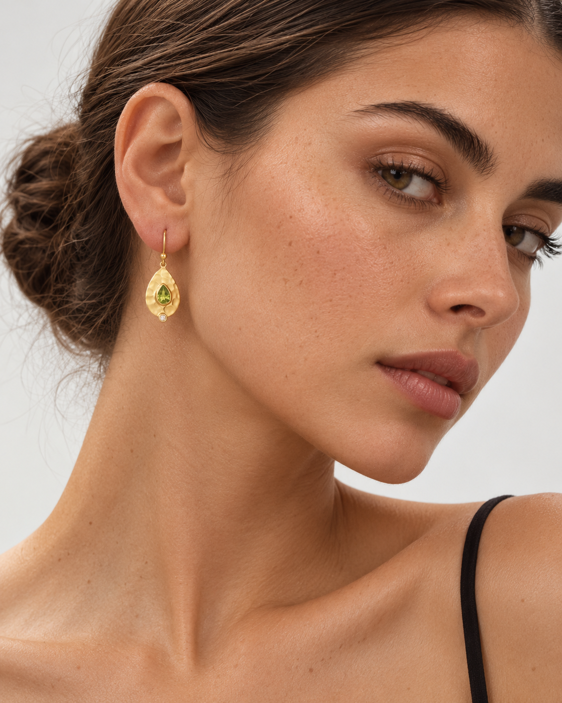 Nina Teardrop Peridot & Citrine