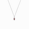 Silver Marquise Rhodolite Necklace