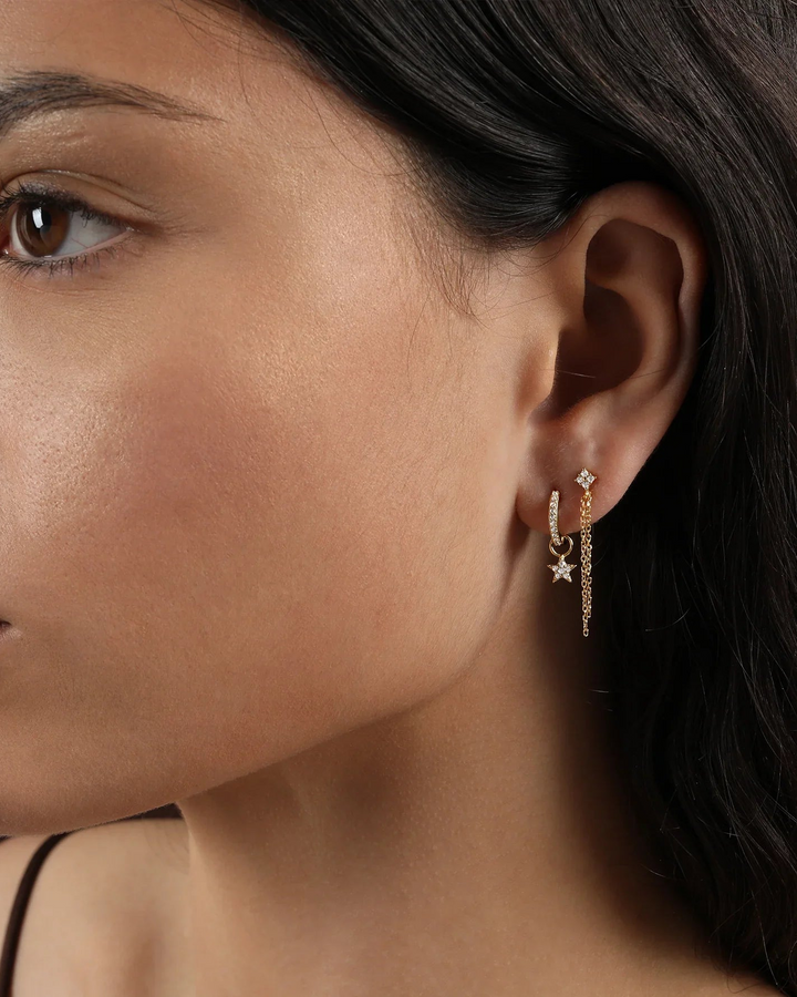 Star Pavé Hoops